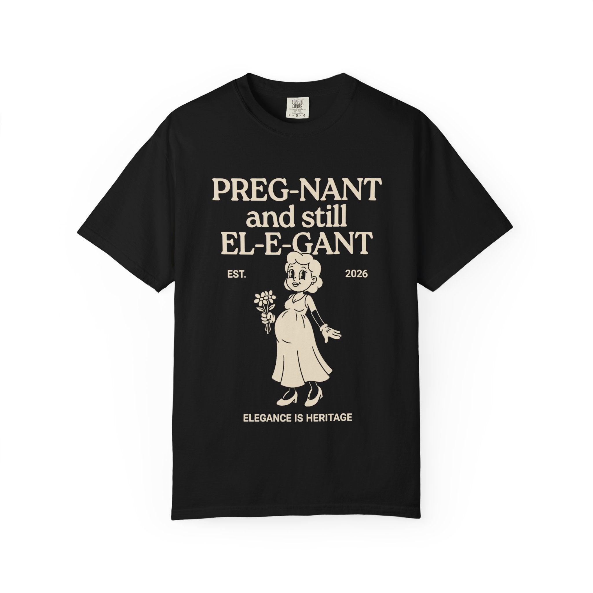Pregnant & Elegant (Cartoon) T-shirt