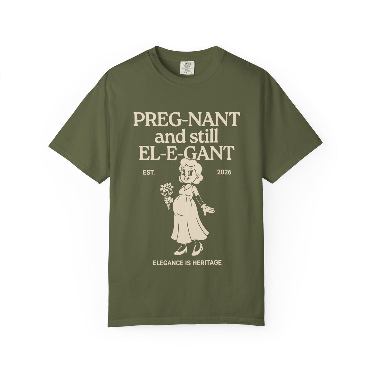 Pregnant & Elegant (Cartoon) T-shirt