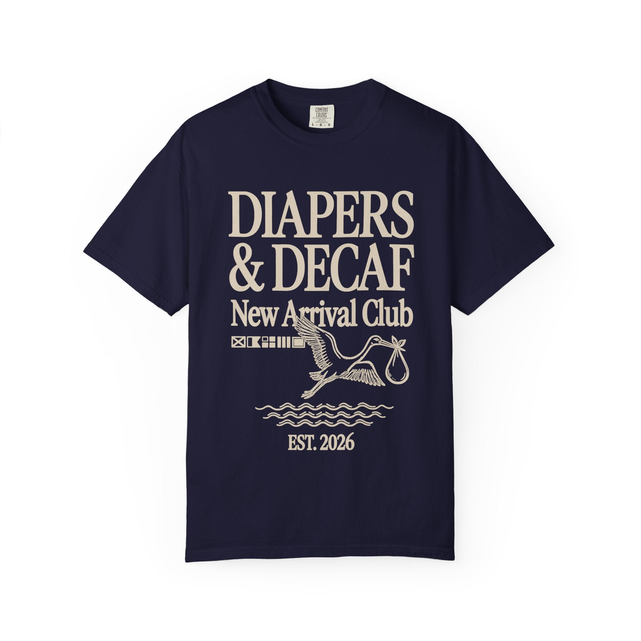 Diapers & Decaf (Nautical) T-shirt
